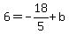 6=-18%2F5%2Bb