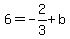 6=-2%2F3%2Bb