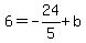 6=-24%2F5%2Bb