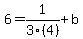 6=1%2F3%284%29%2Bb