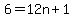 6=12n%2B1