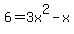 6=3x%5E2-x
