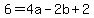 6=4a-2b%2B2