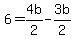 6=4b%2F2-3b%2F2