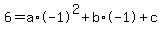 6=a%2A-1%5E2%2Bb%2A-1%2Bc