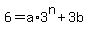 6=a%2A3%5En%2B3b