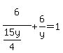 6%5E%22%22%2F%2815y%2F4%29+%2B+6%2Fy+=+1