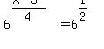 6%5E%28%28x-3%29%2F4%29+=+6%5E%281%2F2%29