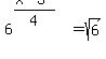 6%5E%28%28x-3%29%2F4%29+=+sqrt%286%29