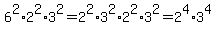 6%5E2%2A2%5E2%2A3%5E2=2%5E2%2A3%5E2%2A2%5E2%2A3%5E2=2%5E4%2A3%5E4