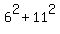 6%5E2%2B11%5E2
