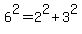 6%5E2=2%5E2%2B3%5E2