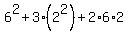 6%5E2+%2B+3%282%5E2%29+%2B+2%2A6%2A2