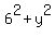 6%5E2+%2B+y%5E2