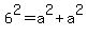 6%5E2+=+a%5E2+%2B+a%5E2