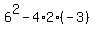 6%5E2+-+4%2A2%2A%28-3%29