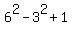 6%5E2-3%5E2+%2B+1+