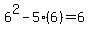 6%5E2-5%286%29=6