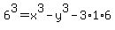 6%5E3+=+x%5E3+-+y%5E3+-+3%2A1%2A6