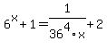 6%5Ex%2B1=1%2F36%5E4x%2B2