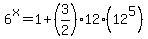 6%5Ex=1%2B%283%2F2%2912%2812%5E5%29