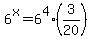 6%5Ex=6%5E4%2A%283%2F20%29