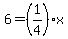6+=+%281%2F4%29x