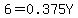 6+=+0.375Y