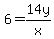 6+=+14y%2Fx
