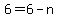 6+=+6-n