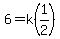 6+=+k%281%2F2%29