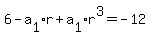 6+-+a%5B1%5Dr+%2B+a%5B1%5Dr%5E3+=+-+12