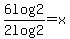 6+log2%2F2+log+2+=+x