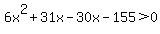 6+x%5E2+%2B31x-30x+-155%3E0