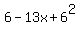 6-13x%2B6%5E2