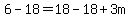 6-18=18-18%2B3m