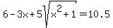 6-3x%2B5sqrt%28x%5E2%2B1%29=10.5
