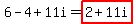 6-4%2B11i+=+highlight%282%2B11i%29