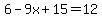 6-9x%2B15+=+12