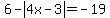 6-abs%284x-3%29=-19