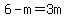 6-m=3m