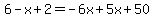6-x%2B2=-6x%2B5x%2B50