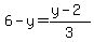 6-y=%28y-2%29%2F3