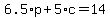 6.5%2Ap%2B5%2Ac=14
