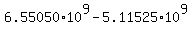 6.55050%2A10%5E9-5.11525%2A10%5E9