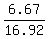 6.67%2F16.92