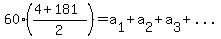 60%2A%28%284%2B181%29%2F2%29=a%5B1%5D%2Ba%5B2%5D%2Ba%5B3%5D%2B...