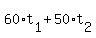 60%2At%5B1%5D+%2B+50%2At%5B2%5D