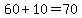 60%2B10=70