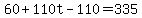 60%2B110t-110=335
